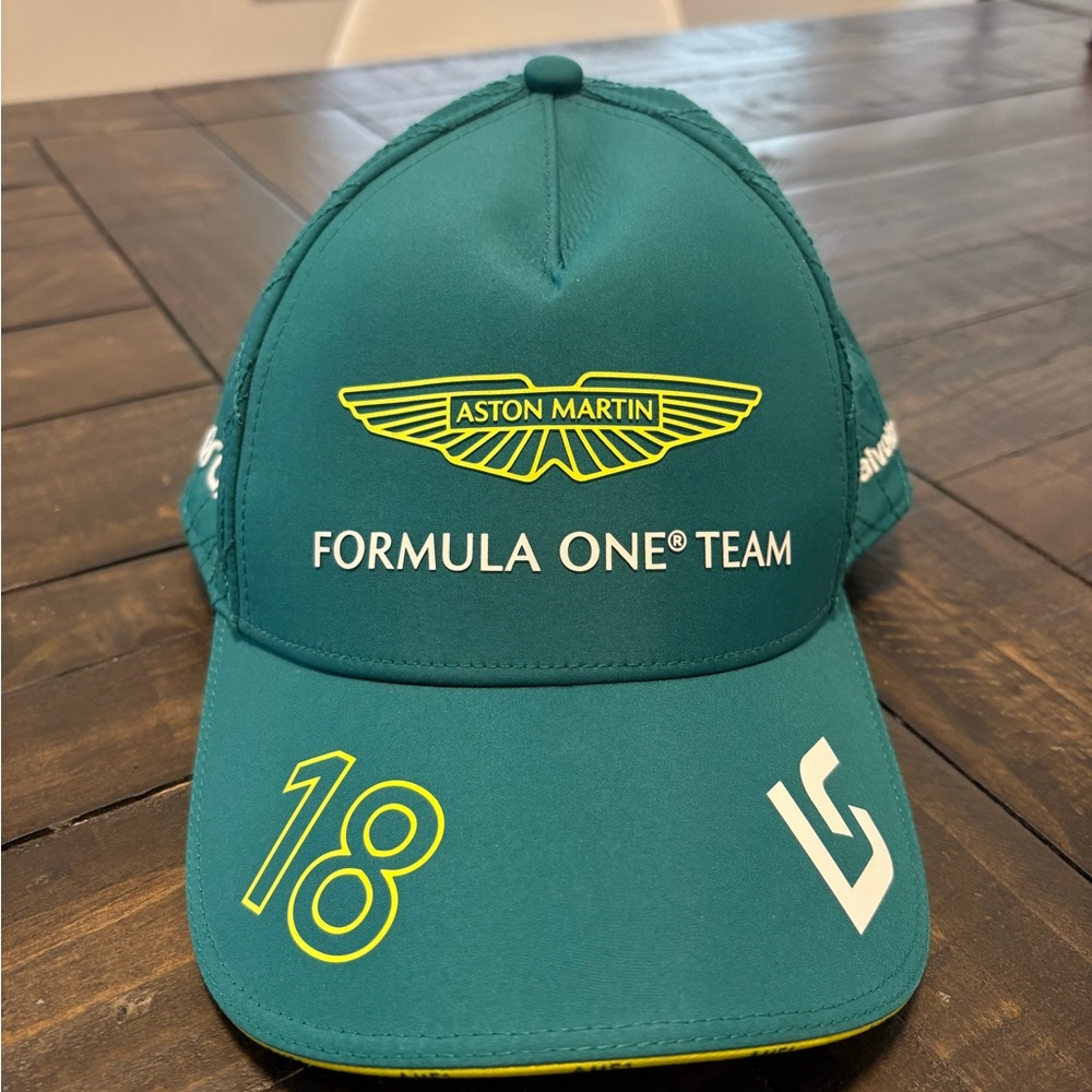 Formula 1  Aston Martin Adidas Teal and Yellow Cap